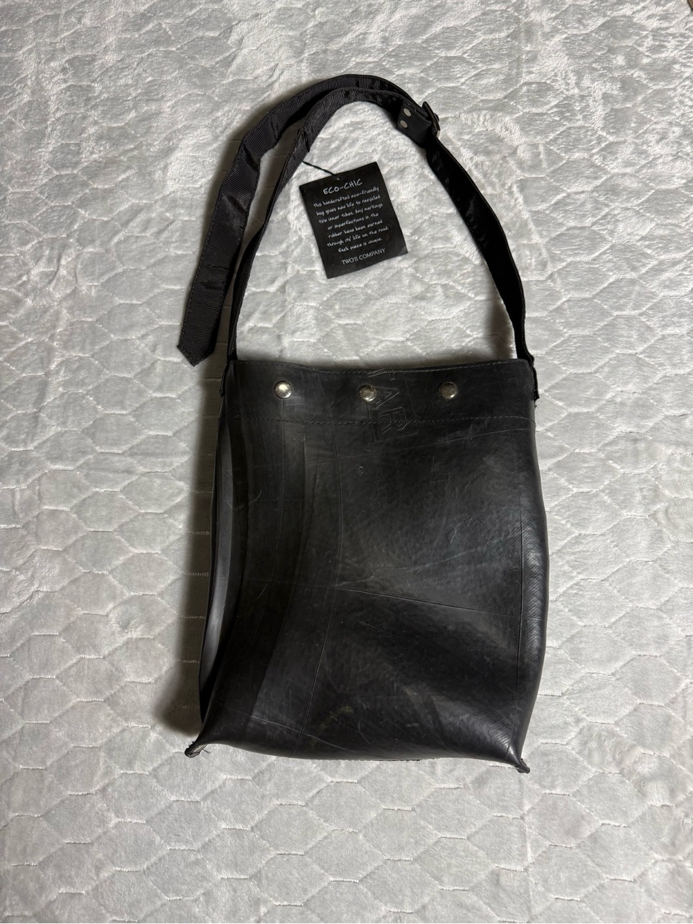 Two’s Company Eco Chic Recycled Tire Tube Crossbody Messenger Bag